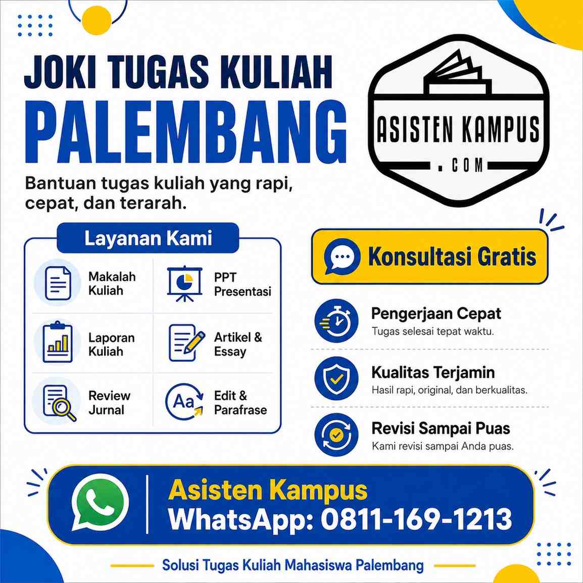 Joki Tugas Kuliah Palembang